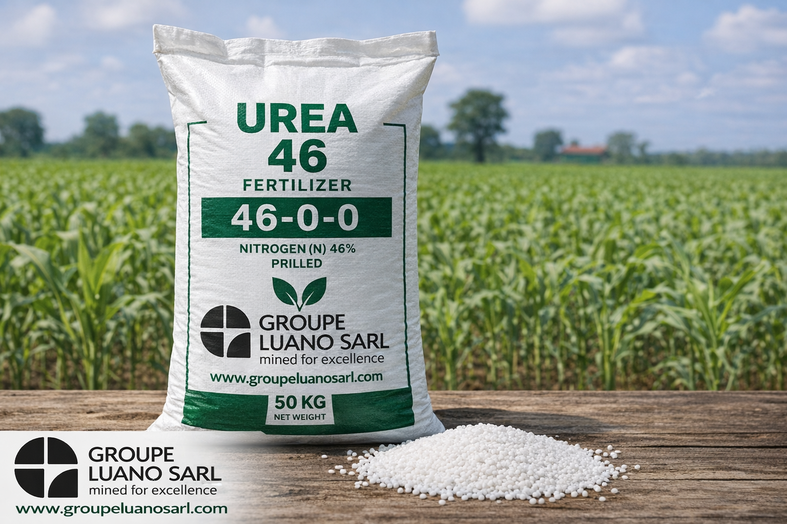 Urea 46% Nitrogen Fertilizer (NPK 46-0-0) | High-Efficiency Crop Yield Booster